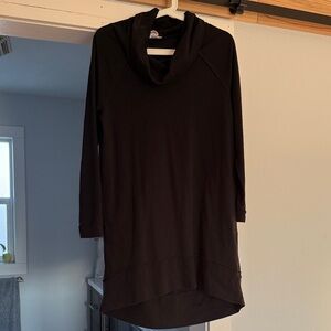 Caslon Black Long Sleeve Cowl Neck Dress